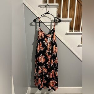 Torrid Black and Orange Floral Dress
